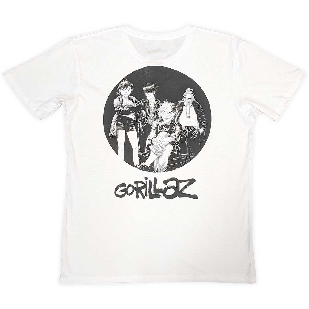 Gorillaz - Song Machine Brush Logo Heren Tshirt - Wit